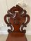 Antique Victorian Mahogany Hall Chairs, 1850s, Set of 2 9