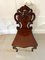 Antique Victorian Mahogany Hall Chairs, 1850s, Set of 2 5