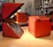 Lampes de Bureau Cube Style Joe Colombos, 1970s, Set de 2 3