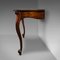Antique English Victorian Serpentine Console Table, 1840s, Image 4
