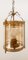 Brass Suspension Light in Decorated Glass 1