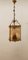 Brass Suspension Light in Decorated Glass 2