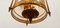 Brass Suspension Light in Decorated Glass 4