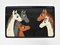 Naughty Horses Klapptisch mit handbemaltem Tablett von Gabriella Crespi, Italien, 1972 4
