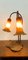 Vintage 2-Leuchten Tischlampe mit Dekoriertem Murano Glas 9