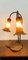 Vintage 2-Light Table Lamp with Decorated Murano Glass, Image 9