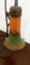 Lámpara de mesa vintage de dos luces con cristal de Murano decorado, Imagen 2