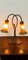 Lampada da tavolo vintage a due luci in vetro di Murano decorato, Immagine 13