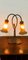 Vintage 2-Leuchten Tischlampe mit Dekoriertem Murano Glas 13