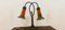 Lámpara de mesa vintage de dos luces con cristal de Murano decorado, Imagen 12