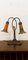 Lampada da tavolo vintage a due luci in vetro di Murano decorato, Immagine 14