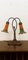 Vintage 2-Leuchten Tischlampe mit Dekoriertem Murano Glas 14