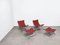 Fauteuils et Ottomanes Style Paul Tuttle, Set de 4 2