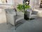 Fauteuil Jason 391 en Cuir Gris de Walter Knoll, Set de 2 10