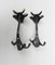 Black Brass Animal Cloakroom Hook by Walter Bosse, 1950s, Set of 12 8