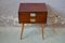 Scandinavian Beside Table with Compass Feet, 1960s, Image 4