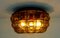 Large Bubble Glass Ceiling Lamp with Bernstein-Colored Glass & Metal from Limburg, 1970s, Image 5