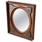 19th Century English Brown Wood Mirror, Image 1