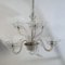 Large Murano Clear Glass Chandelier, 1940s 4