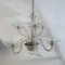 Large Murano Clear Glass Chandelier, 1940s, Image 4