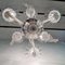 Large Murano Clear Glass Chandelier, 1940s, Image 5