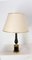 Mid-Century French Black Glass and Brass Table Lamp, 1960s, Image 7