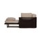 Cremefarbener Stoff & braune Ledersessel von Minotti 8