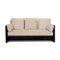 Cream Fabric & Brown Leather Sofa from Minotti 1