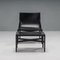Black Leather 470 Pilotta Armchair & Footstool attributed to Rodolfo Dordoni for Cassina, 2008, Set of 2 2