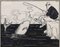 Carlo Rivalta, Fisherman, China Ink Drawing, Early 20th Century, Framed 3