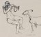 Claudio Cintoli, Shepherd, Original China Ink Drawing, 1958, Framed, Image 3