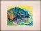 Emile Marze, Abstract Composition, Original Tempera, Late 20th Century 1
