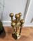 Italian Brass Fireplace Tool Set with Stand, 1980s, Set of 5 5