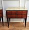 Italian Art Deco Nightstands in Walnut Veneer, 1950s, Set of 2, Image 4