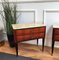 Italian Art Deco Nightstands in Walnut Veneer, 1950s, Set of 2 3