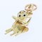 18 Karat Yellow Gold Enamel Cupid Charm Pendant, 1960s 5