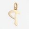 18 Karat Yellow Gold Letter P Charm Pendant, 1960s 2