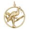 18 Karat Yellow Gold Heron Charm Pendant, 1960s 1