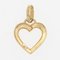 18 Karat Yellow Gold Heart Diamond Charm Pendant, 1960s 2