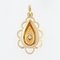 18 Karat Yellow Gold Drop Sapphire Pendant, 1960s 2