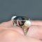 18 Karat White Gold hematite Cocktail Ring, 1970s 14