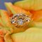 18 Karat French Rose Gold Diamond Ring, 1950s 14