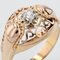 18 Karat French Rose Gold Diamond Ring, 1950s 7
