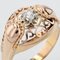 18 Karat French Rose Gold Diamond Ring, 1950s, Image 7