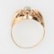 18 Karat French Rose Gold Diamond Ring, 1950s 15