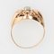 18 Karat French Rose Gold Diamond Ring, 1950s, Image 15