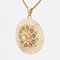 18 Karat French Yellow Rose Gold and Cultured Pearl Turquoise Pendant, 1960s, Image 9