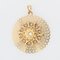 18 Karat French Yellow Rose Gold and Cultured Pearl Turquoise Pendant, 1960s 13