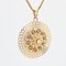 18 Karat French Yellow Rose Gold and Cultured Pearl Turquoise Pendant, 1960s 7