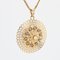 18 Karat French Yellow Rose Gold and Cultured Pearl Turquoise Pendant, 1960s, Image 7